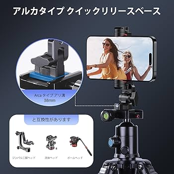 スマートフォンを三脚にセット Amazon | スマートフォン 三脚 一脚 用 マウント 1/4インチ ネジ